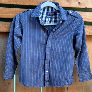 English Laundry Blue Striped Kids Button Down Shirt